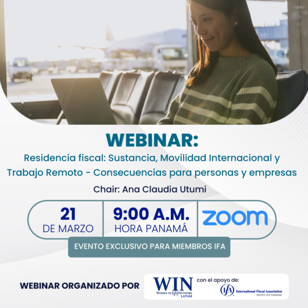 Webinar: Residencia Fiscal (EXCLUSIVO MIEMBROS IFA)